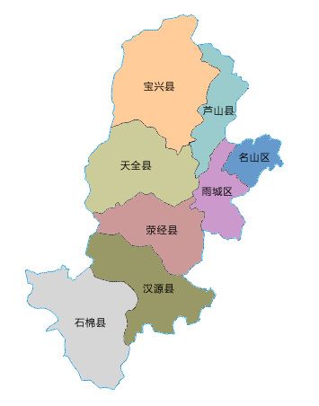 四川雅安地图
